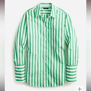 Garçon cotton poplin shirt in Vintage Kelly striped print